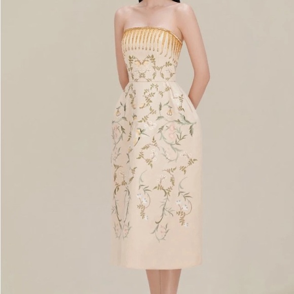 Lobbster Almira Strapless Embroidered Midi
Dress - Picture 4 of 6